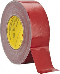 3M - 2" Wide x 45 Yd Long Red Polyethylene Film Masking Tape - Series 5959, 12 mil Thick, 35 In/Lb Tensile Strength - Eagle Tool & Supply