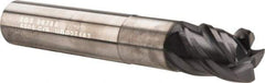 SGS - 1/2", 4 Flute, Single End, Solid Carbide, 0.04" Corner Radius End Mill - 3" OAL, Right Hand Flute, 5/8" LOC, Right Hand Cut, 1-1/4" Extended Reach - Eagle Tool & Supply