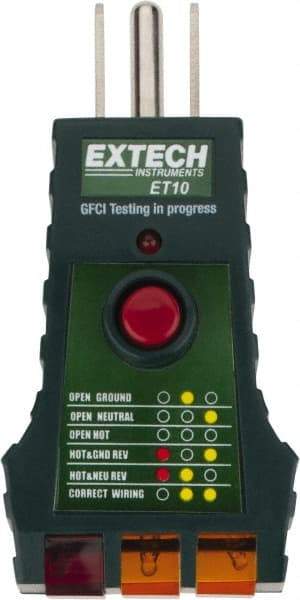 Extech - Receptacle Tester with GFCI - Eagle Tool & Supply