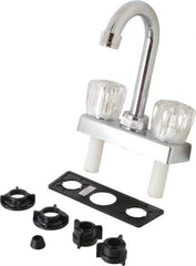 B&K Mueller - Deck Plate Mount, Bar and Hospitality Faucet without Spray - Two Handle, Knob Handle, High Arc Spout - Eagle Tool & Supply