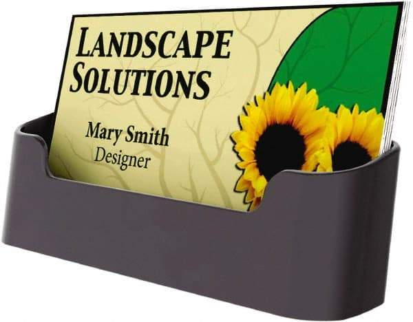 UNIVERSAL - Black Business Card Holder - Plastic - Eagle Tool & Supply