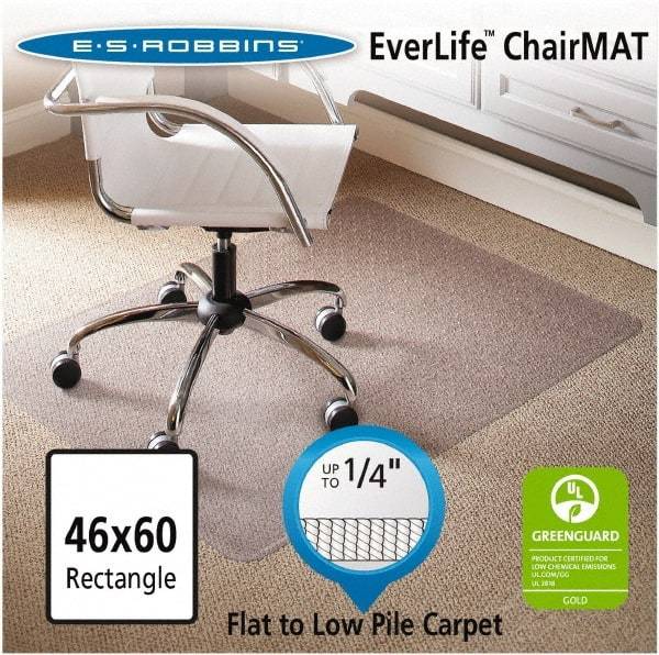 ES Robbins - 60" Long x 46" Wide, Chair Mat - Rectangular, Beveled Edge Style - Eagle Tool & Supply