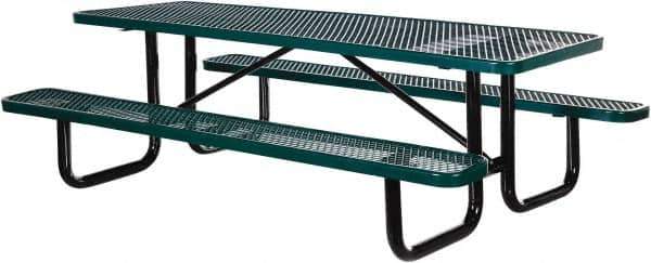 Vestil - 72" Long x 61-5/8" Wide x 30.38" High Stationary Activity/Utility Table without Back Rests - Brown, Steel - Eagle Tool & Supply