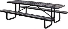 Vestil - 72" Long x 61-5/8" Wide x 30.38" High Stationary Activity/Utility Table without Back Rests - Black, Steel - Eagle Tool & Supply