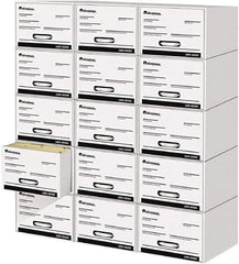 UNIVERSAL - 15 Compartment, 14 Inch Wide x 25-1/2 Inch Deep x 11-1/2 Inch High, File Storage Box - Plastic, White - Eagle Tool & Supply