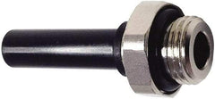 Legris - 6mm Outside Diam, 1/8 BSPP, Nickel Plated Brass Push-to-Connect Tube Male Standpipe - 290 Max psi, Tube to Male BSPP Connection, Nitrile O-Ring - Eagle Tool & Supply