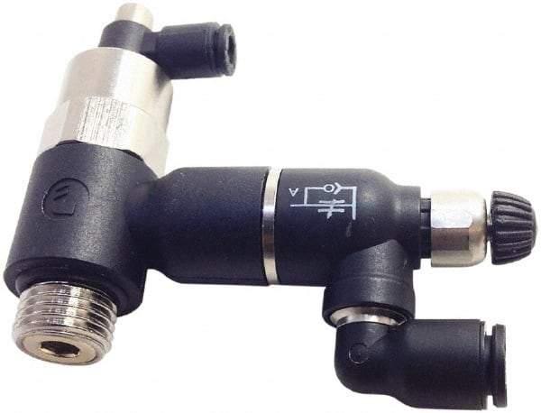 Legris - Speed & Flow Control Valves   Valve Type: Piloted Non-Return w/Flow Regulator & Exhaust    Male Thread Size: 3/8 - Eagle Tool & Supply