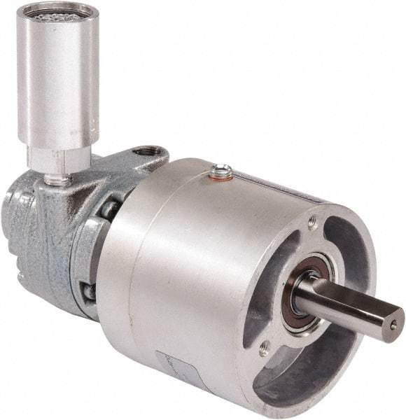 Gast - 0.32 hp Reversible Face Air Actuated Motor - 15:1 Gear Ratio, 350 Max RPM, 1.38" Shaft Length, 1/2" Shaft Diam - Eagle Tool & Supply