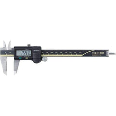 Mitutoyo - 0 to 150mm Range, 0.01mm Resolution, Electronic Caliper - Steel with 40mm Steel Jaws, 0.02mm Accuracy, SPC Output - Eagle Tool & Supply