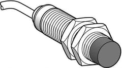 Telemecanique Sensors - NPN, PNP, NC, 8mm Detection, Cylinder, Inductive Proximity Sensor - 2 Wires, IP67, 12 to 24 VDC, M18x1 Thread, 41mm Long - Eagle Tool & Supply