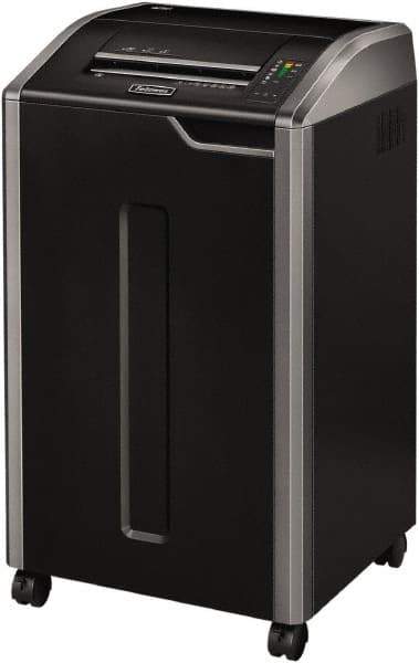 FELLOWES - 5/32 x 1-1/2" Strip, Cross Cut Manual Shredder - 20" Long x 22" Wide x 37" High, Level 4 Security, 30 Gal Wastebasket - Eagle Tool & Supply