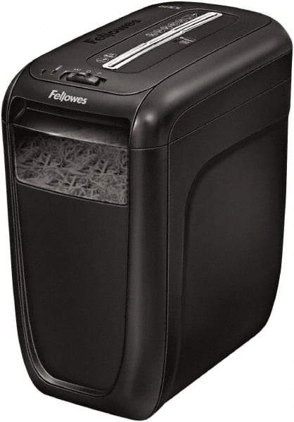 FELLOWES - 5/32 x 1-1/2" Strip, Cross Cut Manual Shredder - 14-5/8" Long x 9.2" Wide x 16" High, Level 3 Security, 6 Gal Wastebasket - Eagle Tool & Supply