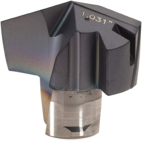 Iscar - Series ICP, 26.19mm Diam Grade IC908 Replaceable Drill Tip - Carbide, TiAlN/TiN Finish, 26 Seat Size - Eagle Tool & Supply