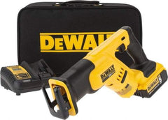 DeWALT - 20V, 0 to 2,900 SPM, Cordless Reciprocating Saw - 1-1/8" Stroke Length, 14" Saw Length, 1 Lithium-Ion Battery Included - Eagle Tool & Supply