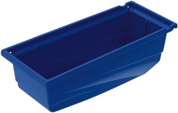 Akro-Mils - 30 Lb. Load Capacity, 17-1/2" Deep, Blue Hopper Shelf Bin - 6-1/2" High x 6-5/8" Wide x 17-1/2" Long - Eagle Tool & Supply