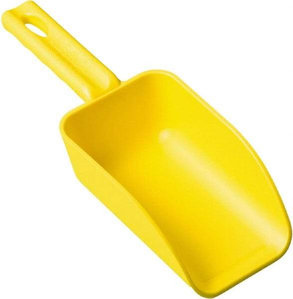 Remco - 16 oz Yellow Polypropylene Flat Bottom Scoop - 3.2" Wide x 2" Deep Bowl, 10.4" OAL - Eagle Tool & Supply