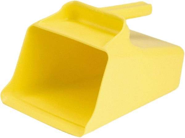 Remco - 128 oz Yellow Polypropylene Flat Bottom Scoop - 8.7" Wide x 6.7" Deep Bowl, 11" OAL - Eagle Tool & Supply