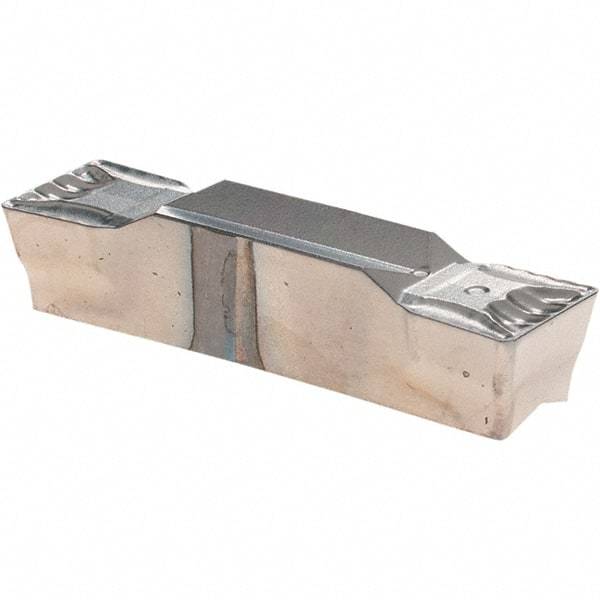 Walter - 4E635N05GX UF4 Grade WSM33S, 6.35mm Cutting Width Carbide Grooving Insert - 3.5mm Max Depth of Cut, Neutral, 0.5mm Corner Radius, TiAlN/Al2O3/ZrCN Finish - Eagle Tool & Supply
