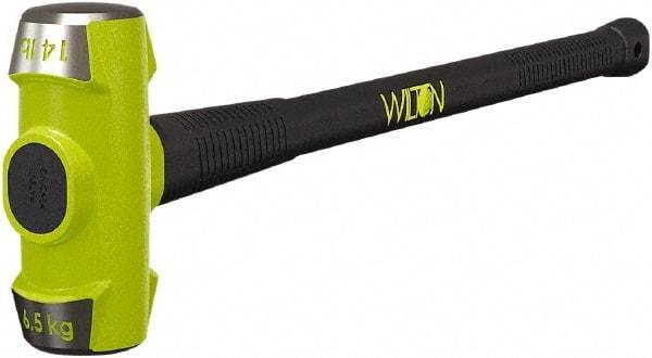 Wilton - 14 Lb Head, 24" Long Sledge Hammer - Steel Head, Steel Handle with Grip - Eagle Tool & Supply