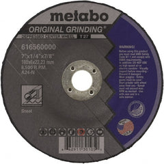 Metabo - Depressed-Center Wheels Wheel Diameter (Inch): 4-1/2 Wheel Thickness (Decimal Inch): 0.2500 - Eagle Tool & Supply