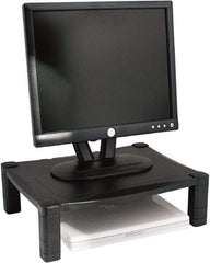 Kantek - Black Adjustable Stand - Use with Monitor, Printer, Laptop - Eagle Tool & Supply