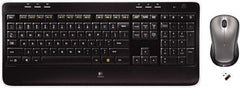 Logitech - Black Keyboard/Mouse - Use with Windows XP, Vista, 7, 8 - Eagle Tool & Supply