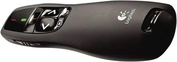 Logitech - Black Wireless Presenter - Use with Windows XP, Vista, 7, 8 - Eagle Tool & Supply