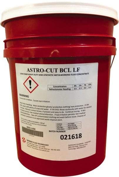 Monroe Fluid Technology - 5 Gal Pail Cutting & Grinding Fluid - Semisynthetic - Eagle Tool & Supply