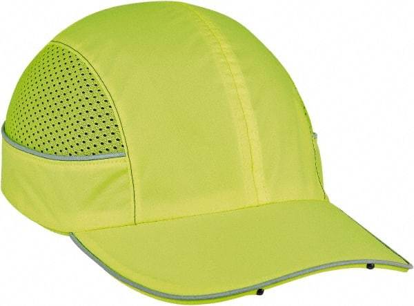 Ergodyne - Nylon Bump Cap with LED Lights - Adjustable Locking Strap, Vented, Lime - Eagle Tool & Supply