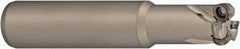 Sumitomo - 32mm Cutting Diam, 32mm Shank Diam, 5mm Max Depth of Cut, Weldon Flat Indexable Copy End Mill - 3 Inserts, RDET10 Insert, RSX Toolholder - Eagle Tool & Supply