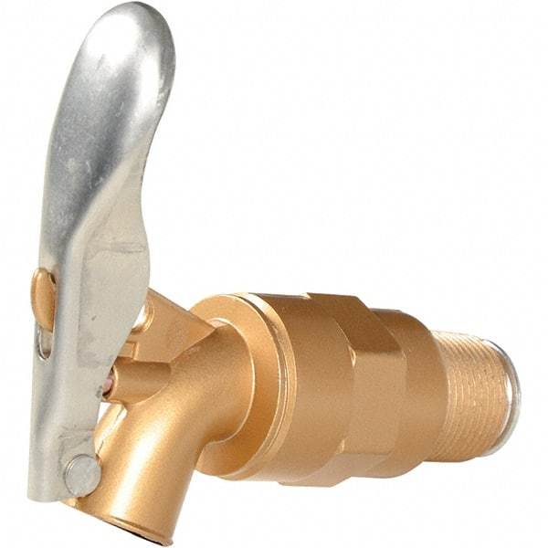 Vestil - 3/4" NPT Aluminum Adjustable Drum Faucet - 4" Long Extension - Eagle Tool & Supply