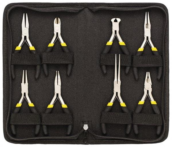 General - 8 Piece Mini Plier Set - Comes in Vinyl Case - Eagle Tool & Supply