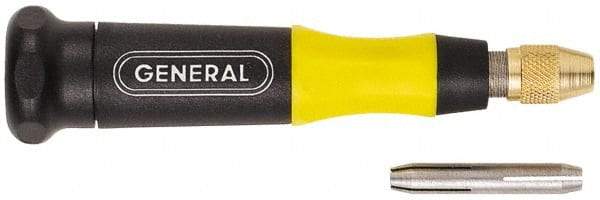 General - 4-1/2" Long, 1/8" Capacity, Pin Vise - Handle Storage, 5 Pieces - Eagle Tool & Supply