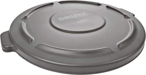 Rubbermaid - Round Lid for Use with 44 Gal Round Trash Cans - Gray, Plastic, For 2643 Brute Trash Cans - Eagle Tool & Supply