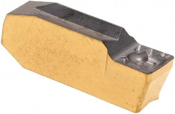 Iscar - 404GIMIY Grade IC830, 4mm Cutting Width Carbide Grooving Insert - 2mm Max Depth of Cut, Neutral, 0.4mm Corner Radius, AlTiN/TiN Finish - Eagle Tool & Supply