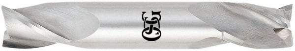 OSG - 7/16", 9/16" LOC, 2-3/4" Shank Diam, 2-3/4" OAL, 3 Flute, Solid Carbide Square End Mill - Double End, Uncoated, Spiral Flute, 30° Helix, Centercutting, Right Hand Cut, Right Hand Flute, Series 423 - Eagle Tool & Supply