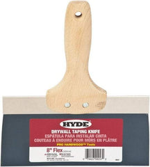 Hyde Tools - 8" Wide Flexible Blade Steel Joint Knife - Flexible, Hardwood Handle - Eagle Tool & Supply