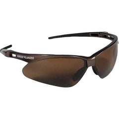 Jackson Safety - Brown Lenses, Framed Polarized Glasses - Scratch Resistant, Brown Frame, Size Universal, Wrap Around - Eagle Tool & Supply