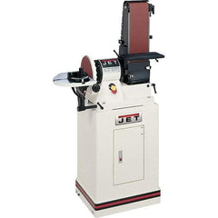 Jet - 48" Long x 6" Wide Belt, 9" Diam, Combination Sanding Machine - 0.75 hp, Single Phase - Eagle Tool & Supply