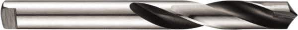 DORMER - 8.5mm 118° Spiral Flute Carbide-Tipped Screw Machine Drill Bit - Bright/Oxide Finish, Right Hand Cut, 50mm Flute Length, 90mm OAL, Four Facet Point, Tanged Shank - Eagle Tool & Supply