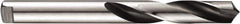 DORMER - 8.5mm 118° Spiral Flute Carbide-Tipped Screw Machine Drill Bit - Bright/Oxide Finish, Right Hand Cut, 50mm Flute Length, 90mm OAL, Four Facet Point, Tanged Shank - Eagle Tool & Supply