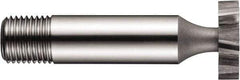 DORMER - 7/8" Diam x 1/4" Face Width, High Speed Steel, 8 Teeth, Shank Connection Woodruff Keyseat Cutter - Uncoated, 1/2" Shank, Staggered Teeth, ANSI 807 - Eagle Tool & Supply