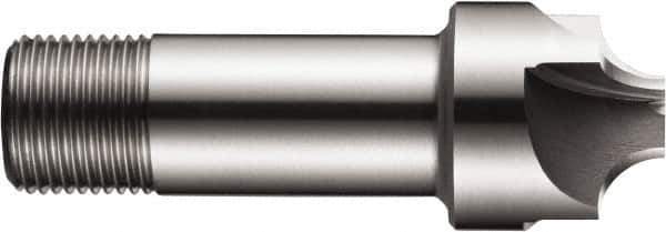 DORMER - 1/2" Radius, 1-3/8" Mill Diam, 4 Flute High Speed Steel Corner Rounding End Mill - Single End, Uncoated, 3-1/4" OAL, 1" Shank Diam - Eagle Tool & Supply