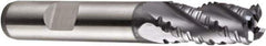 DORMER - 12mm Diam, Coarse Pitch, 26mm LOC, 4 Flute Cobalt Roughing Square End Mill - TiCN Finish, 83mm OAL, 12mm Shank Diam, Single End, 30° Helix - Eagle Tool & Supply