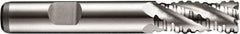 DORMER - 18mm Diam, Coarse Pitch, 32mm LOC, 4 Flute Cobalt Roughing Square End Mill - Uncoated, 92mm OAL, 16mm Shank Diam, Single End, Extended Reach, 30° Helix - Eagle Tool & Supply