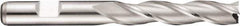 DORMER - 3 Flute Cobalt Roughing & Finishing Square End Mill - Uncoated, Weldon Shank, 30° Helix, Centercutting, Extra Long Length - Eagle Tool & Supply