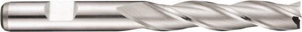 DORMER - 3 Flute Cobalt Roughing & Finishing Square End Mill - Uncoated, Weldon Shank, 30° Helix, Centercutting, Extra Long Length - Eagle Tool & Supply