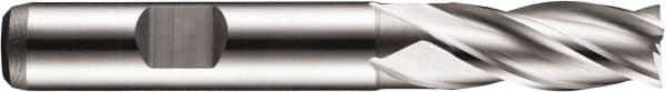 DORMER - 6 Flute Powdered Metal Roughing & Finishing Square End Mill - Uncoated, Weldon Shank, 30° Helix, Centercutting, Regular Length - Eagle Tool & Supply