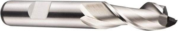 DORMER - 8mm Diam, 19mm LOC, 2 Flute Cobalt Keyway End Mill - Spiral Flute, Uncoated, 10mm Shank Diam, 69mm OAL, 40° Helix, Centercutting - Eagle Tool & Supply