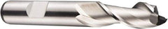 DORMER - 18mm Diam, 32mm LOC, 2 Flute Cobalt Keyway End Mill - Spiral Flute, Uncoated, 16mm Shank Diam, 92mm OAL, 40° Helix, Centercutting - Eagle Tool & Supply
